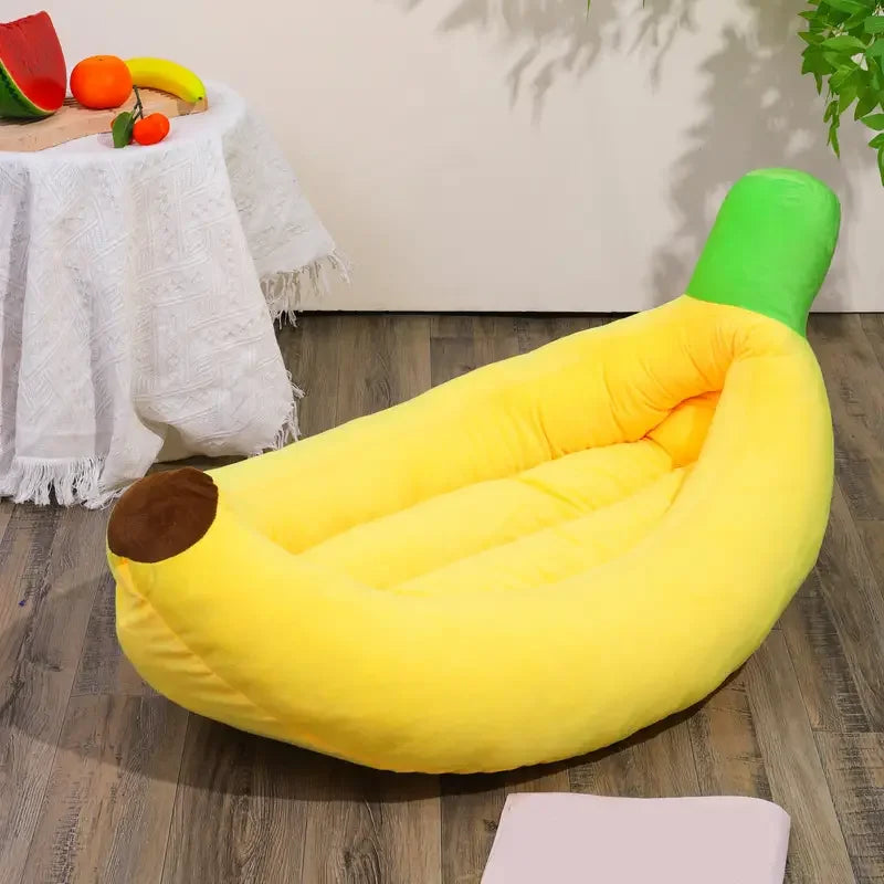 Banana-Shaped Dog Bed