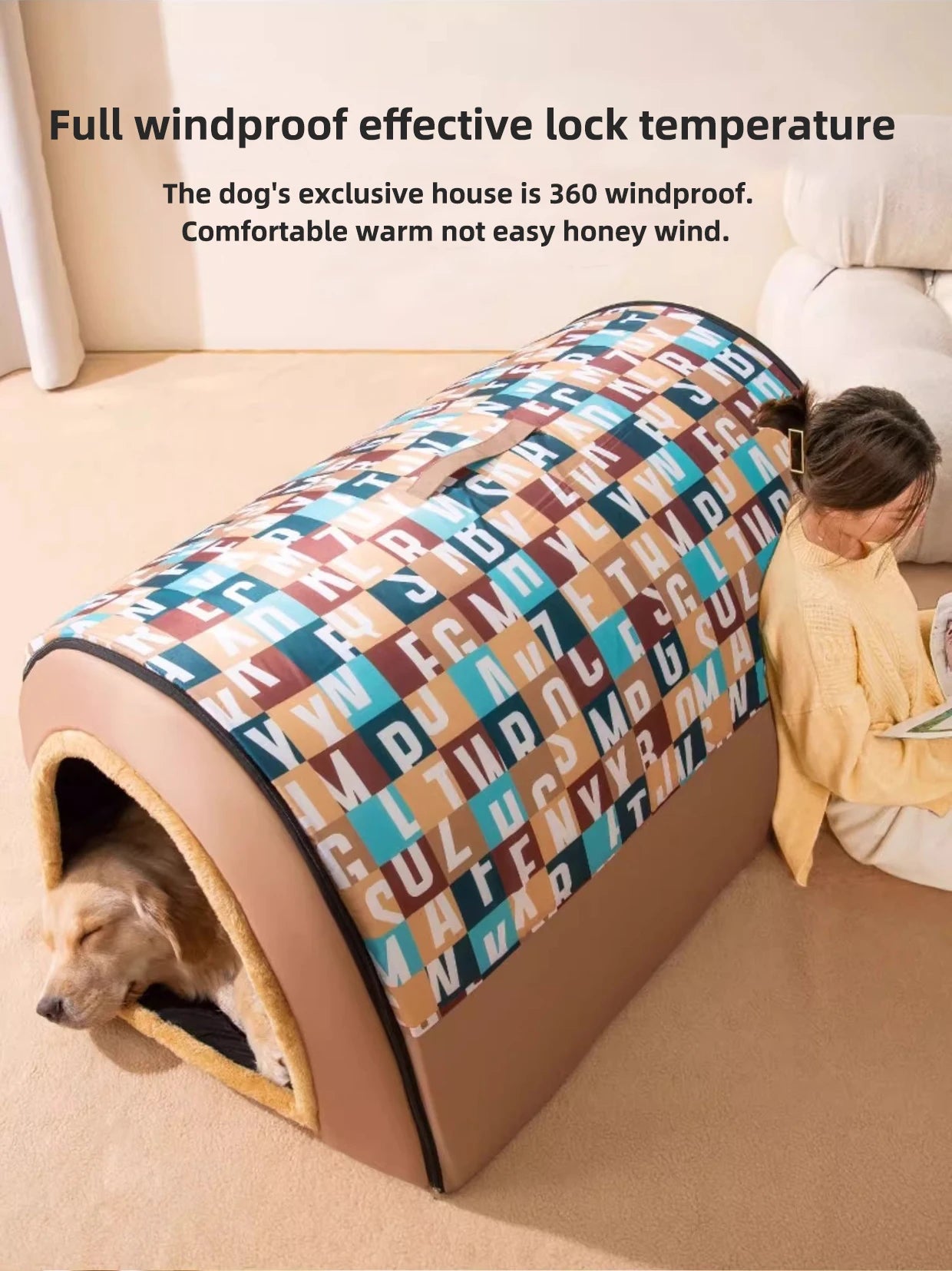 Cozy All-Season Large Dog Kennel