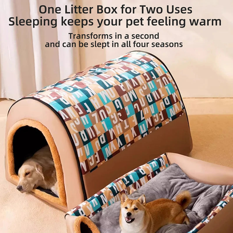 Cozy All-Season Large Dog Kennel
