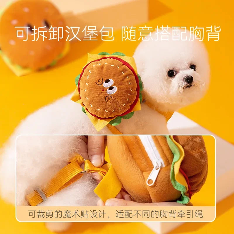 Burger & Fries Pet Leash Vest
