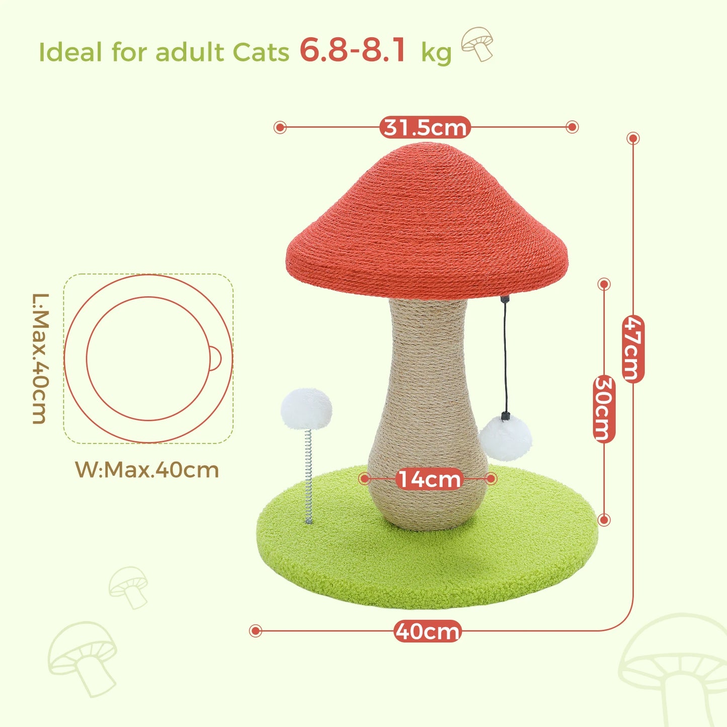 Sisal Mushroom Cat Tree