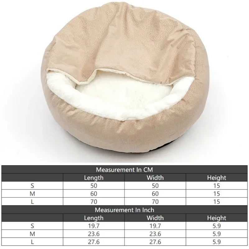 Orthopedic Dog Bed with Hooded Blanket