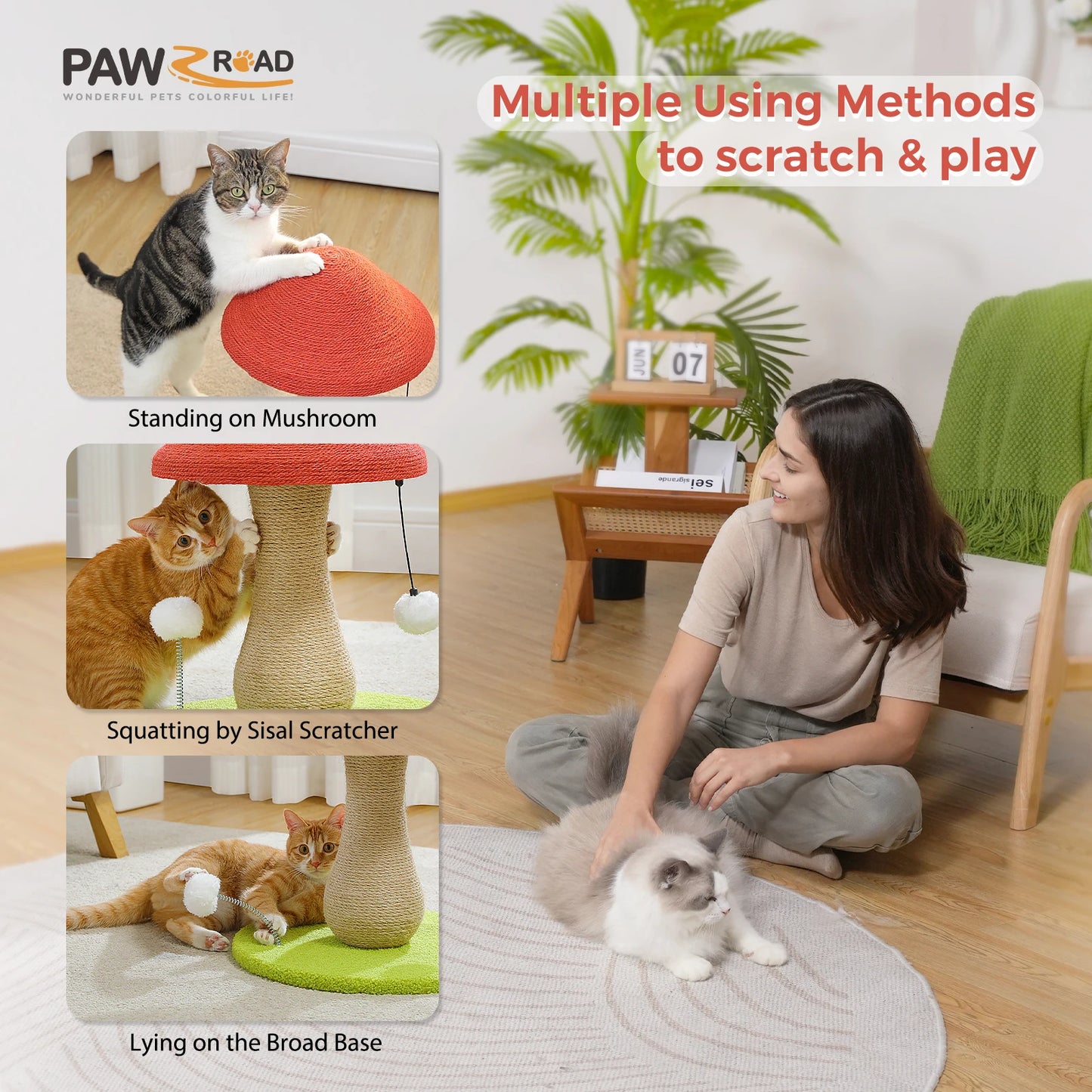 Sisal Mushroom Cat Tree