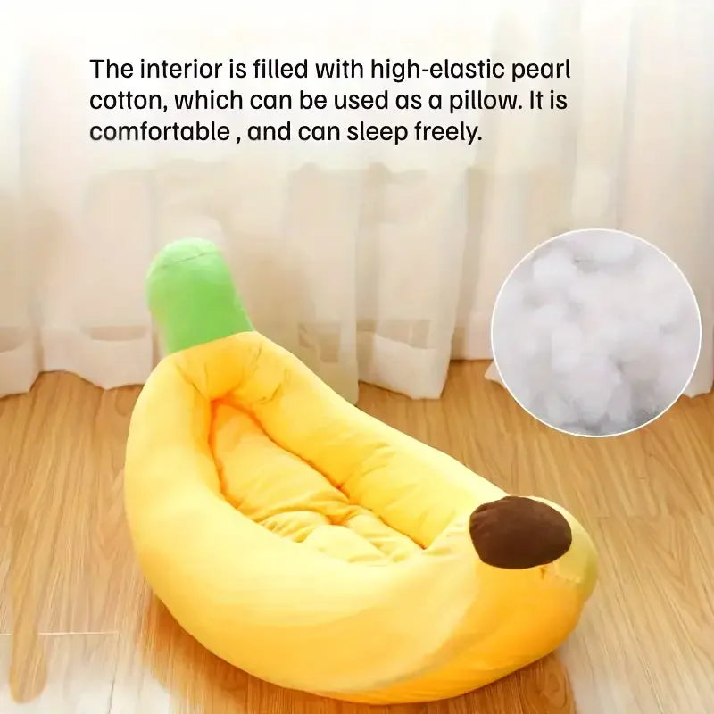 Banana-Shaped Dog Bed