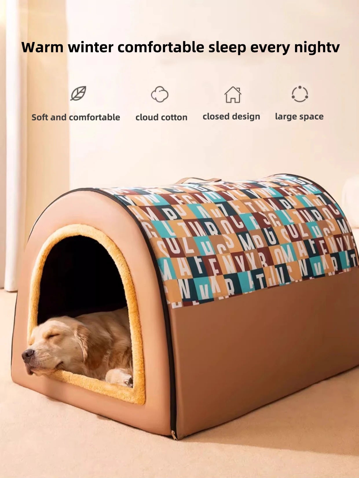 Cozy All-Season Large Dog Kennel