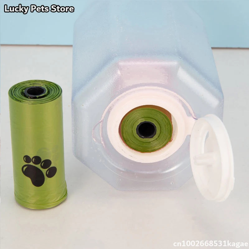 Portable Dog Water Bottle with Poop Bag