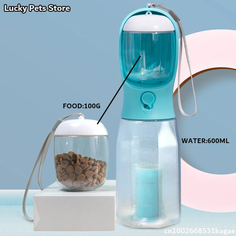 Portable Dog Water Bottle with Poop Bag