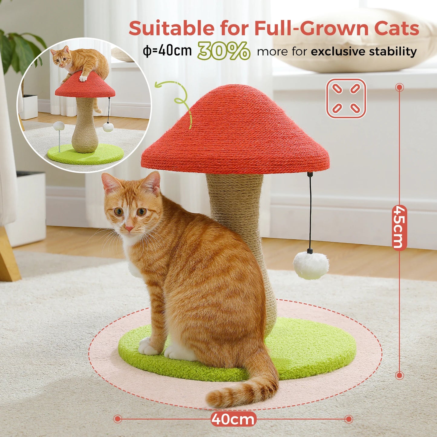 Sisal Mushroom Cat Tree