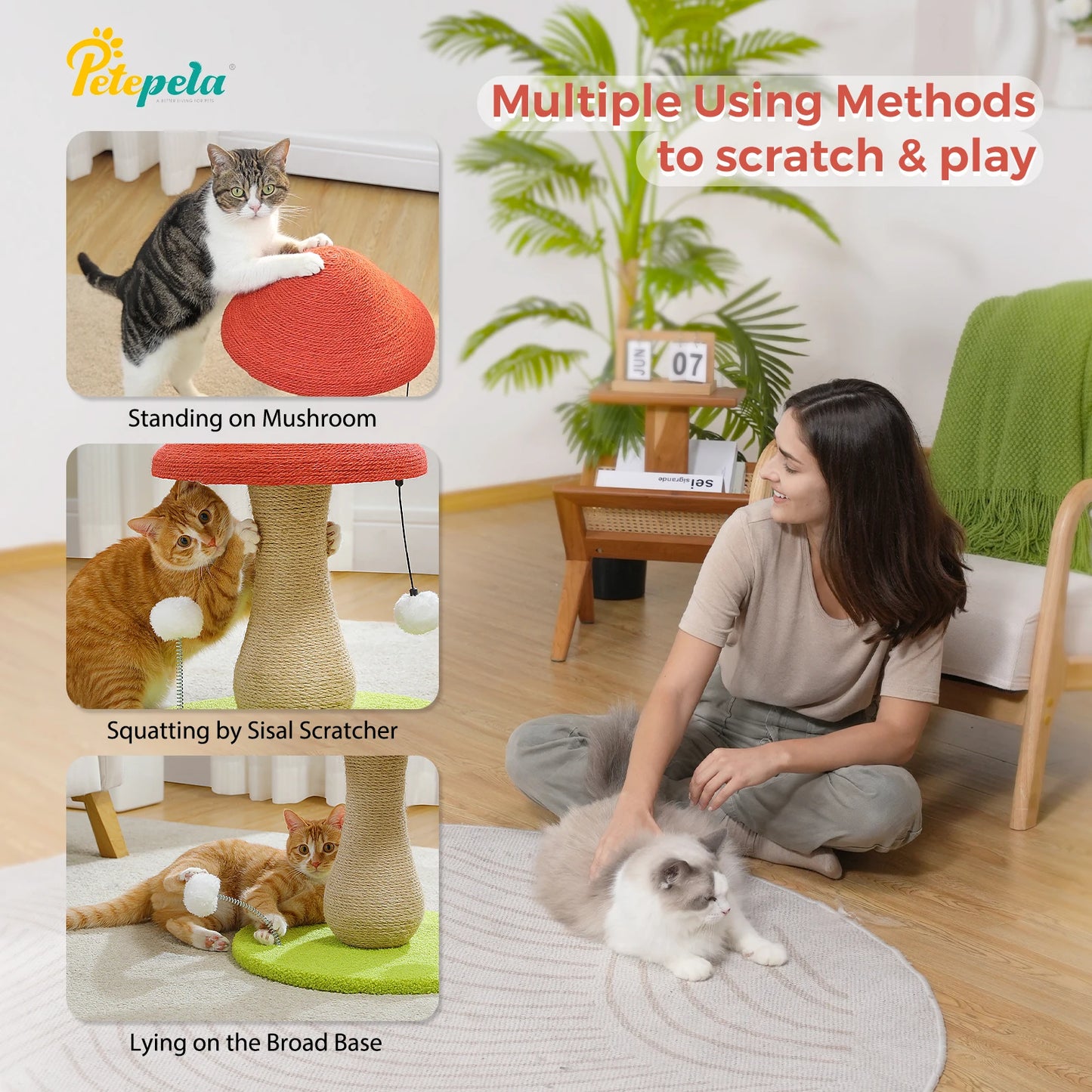 Sisal Mushroom Cat Tree
