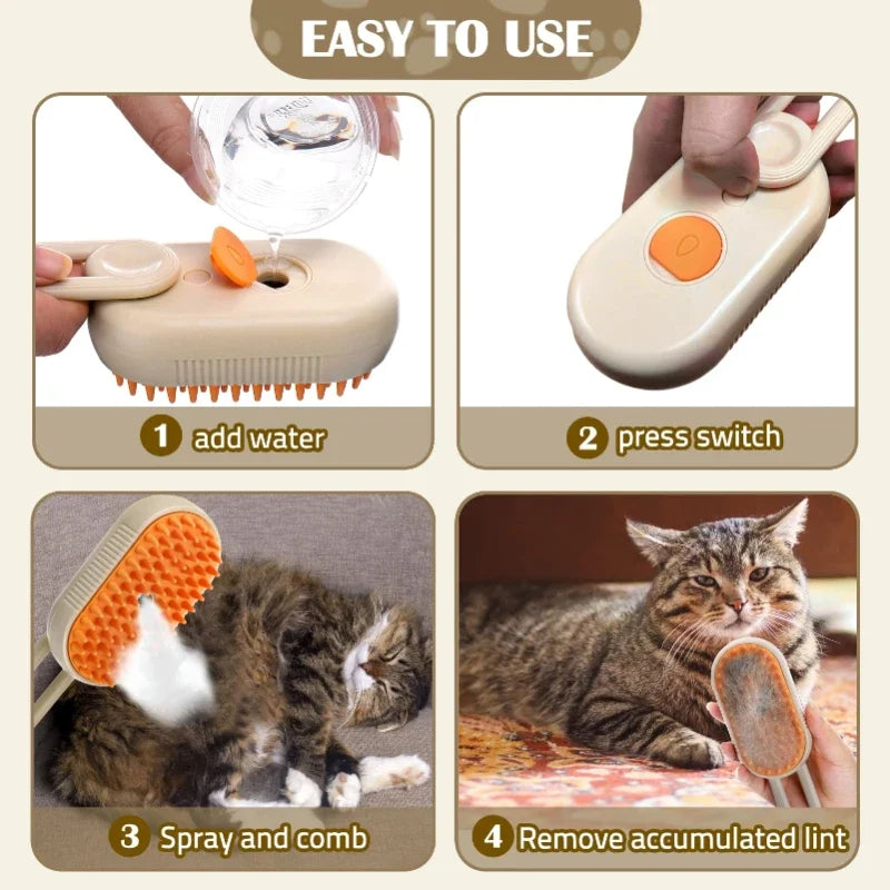Electric Spray Pet Comb for Cats and Dogs