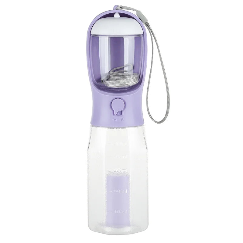 Portable Dog Water Bottle with Poop Bag
