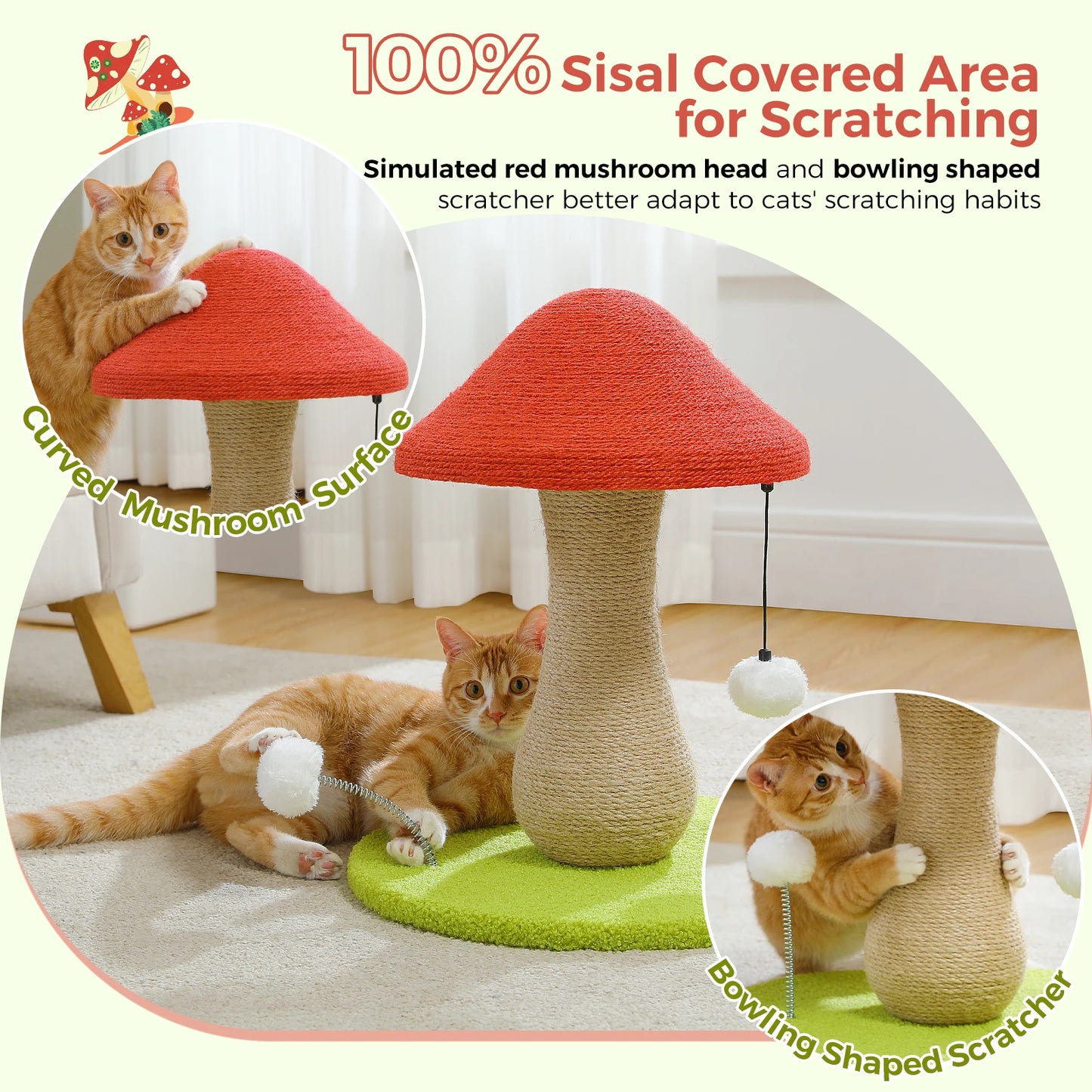 Sisal Mushroom Cat Tree