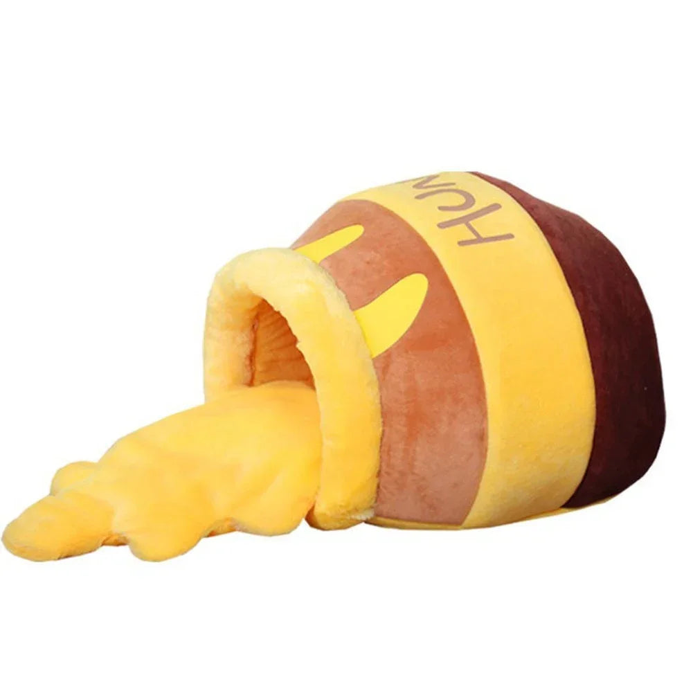 Cozy Honey Jar Cat Bed