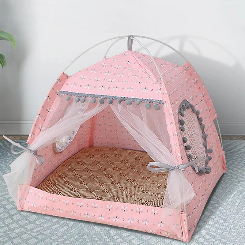 Foldable Cat & Dog Tent Bed
