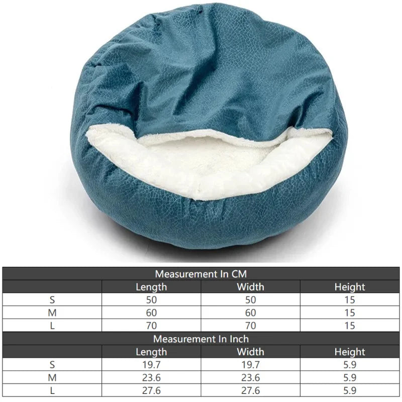 Orthopedic Dog Bed with Hooded Blanket