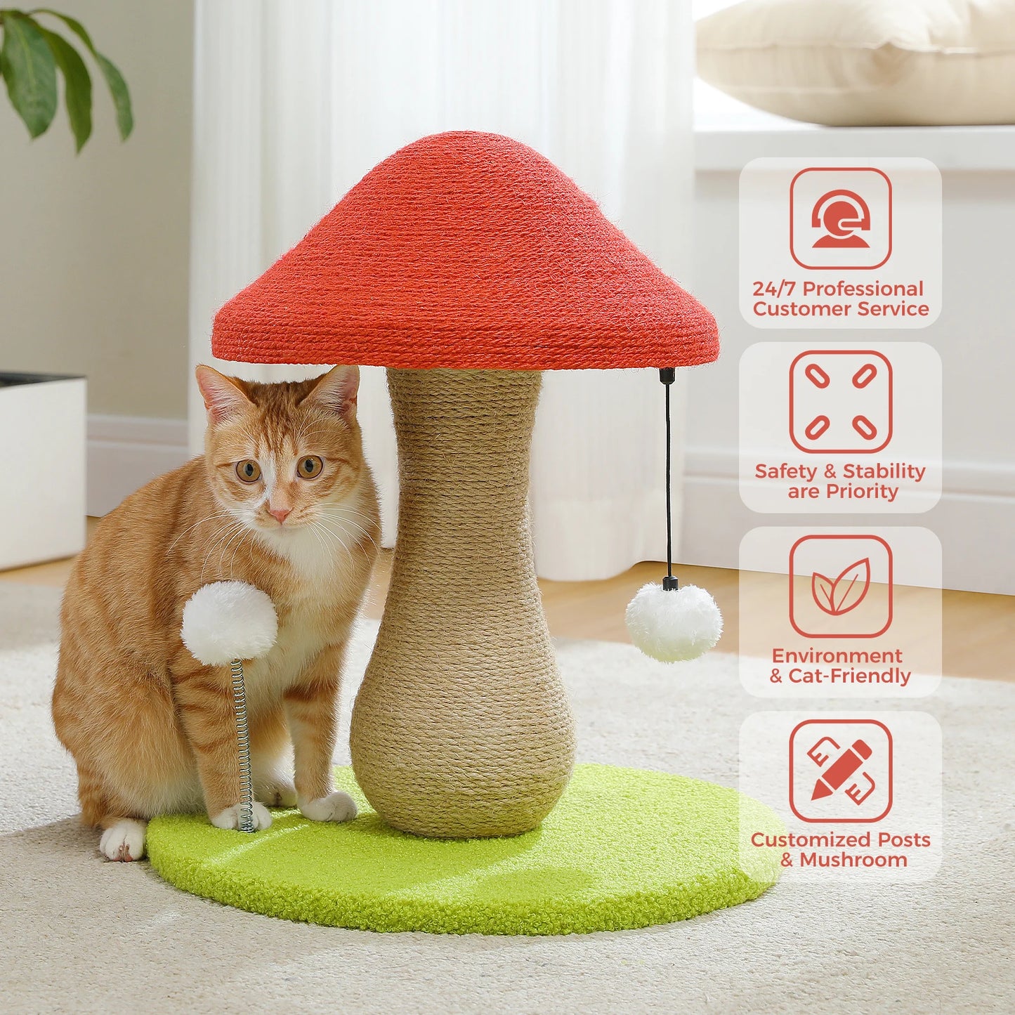 Sisal Mushroom Cat Tree