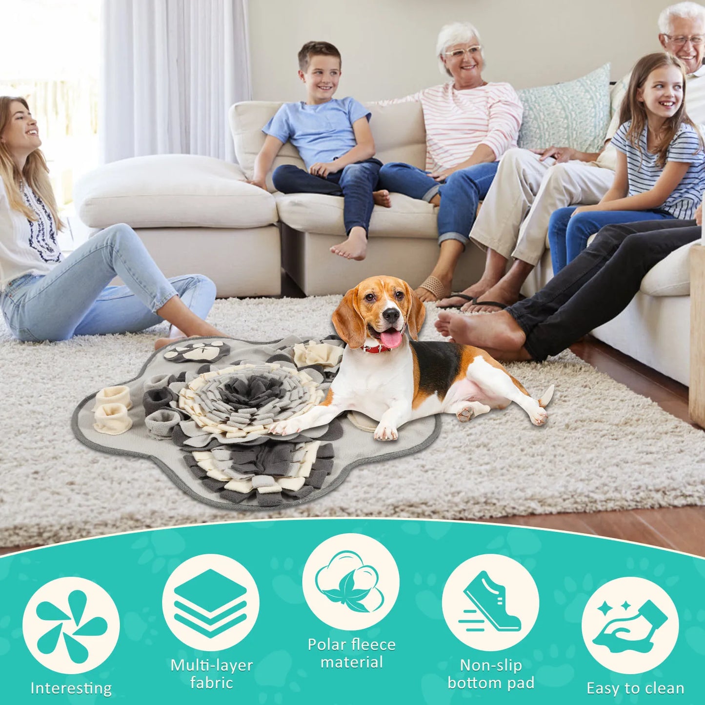 Puzzle Sniff Mat for Dogs & Puppies