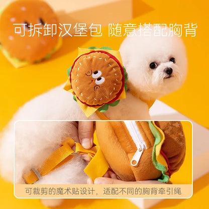 Burger & Fries Pet Leash Vest