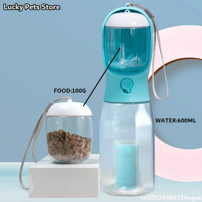 Portable Dog Water Bottle with Poop Bag