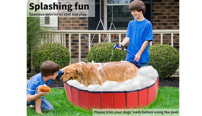 Foldable Pet Bath Pool for Dogs, Cats & Kids