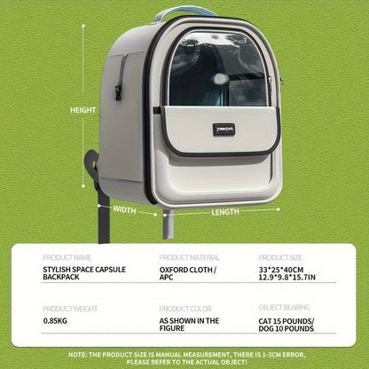 Portable Space Capsule Cat & Dog Backpack