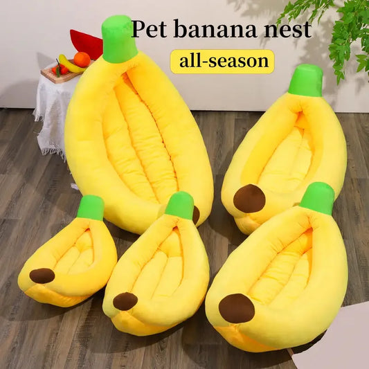Banana-Shaped Dog Bed